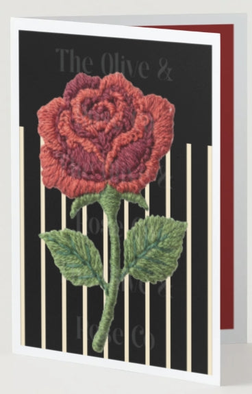 Embroidered Rose