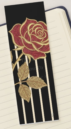 Bookmark: Embroidered Rose