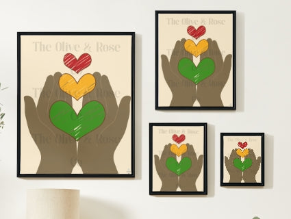 Artwork: Celebrating Juneteenth Everyday: Hands Holding Hearts