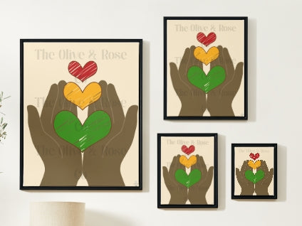 Artwork: Celebrating Juneteenth Everyday: Hands Holding Hearts
