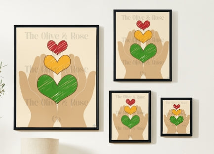 Artwork: Celebrating Juneteenth Everyday: Hands Holding Hearts