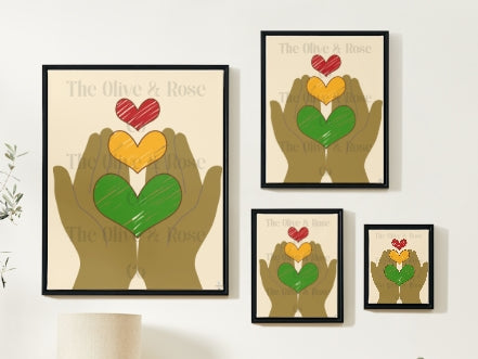 Artwork: Celebrating Juneteenth Everyday: Hands Holding Hearts