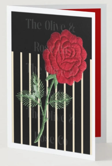 Embroidered Rose