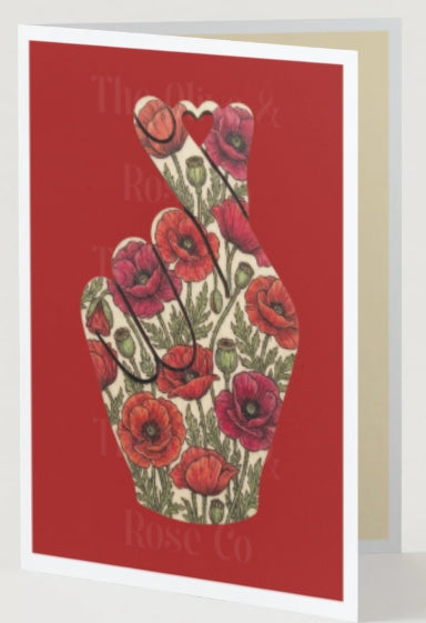 Floral Finger Heart