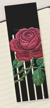 Bookmark: Embroidered Rose