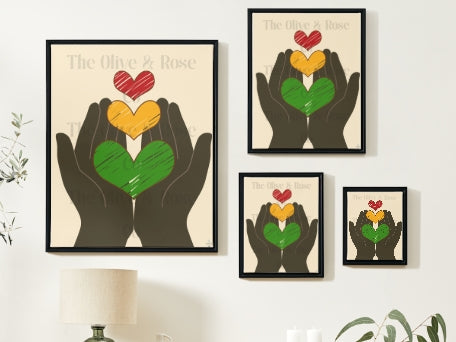 Artwork: Celebrating Juneteenth Everyday: Hands Holding Hearts