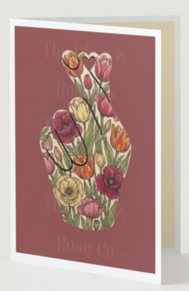 Floral Finger Heart
