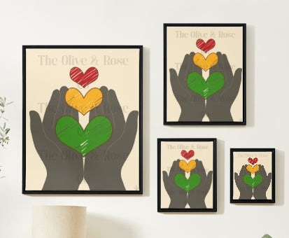 Artwork: Celebrating Juneteenth Everyday: Hands Holding Hearts