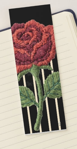 Bookmark: Embroidered Rose