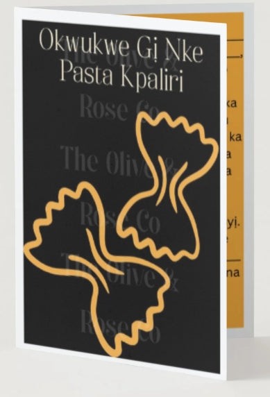 Fill in the Blank: Credo: Pasta