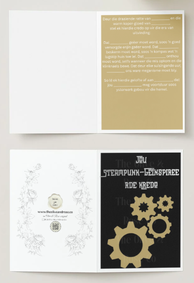 Fill in the Blank: Credo: Steampunk
