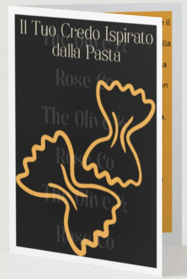 Fill in the Blank: Credo: Pasta