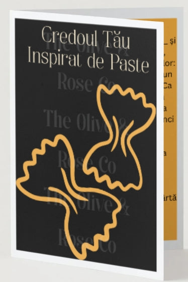 Fill in the Blank: Credo: Pasta