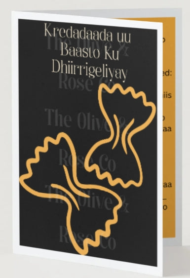 Fill in the Blank: Credo: Pasta