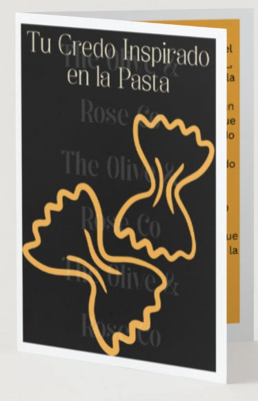 Fill in the Blank: Credo: Pasta