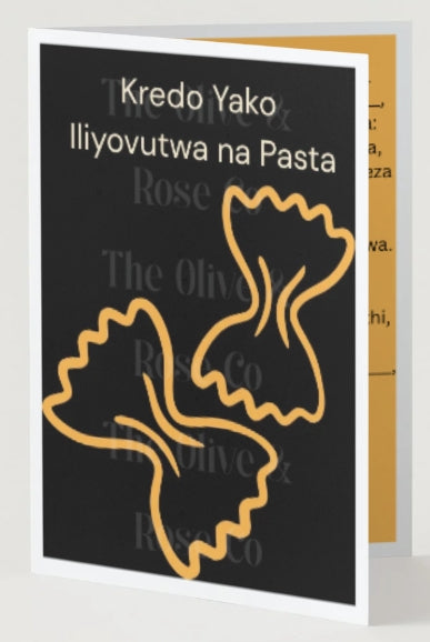 Fill in the Blank: Credo: Pasta