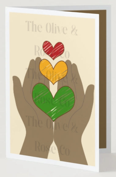 Juneteenth Hands Holding Hearts