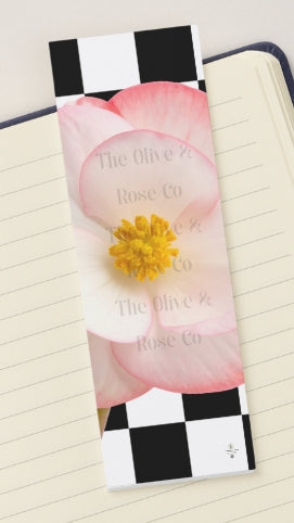 Bookmark: Floral Check