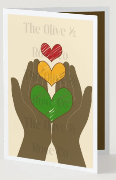 Juneteenth Hands Holding Hearts