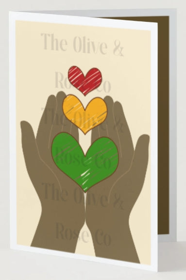 Juneteenth Hands Holding Hearts