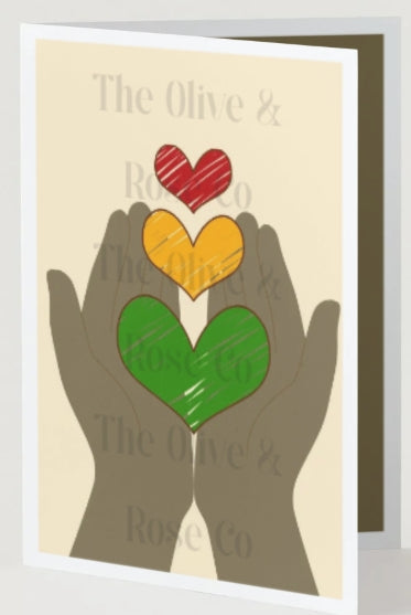 Juneteenth Hands Holding Hearts