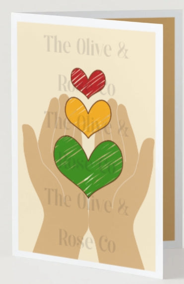 Juneteenth Hands Holding Hearts