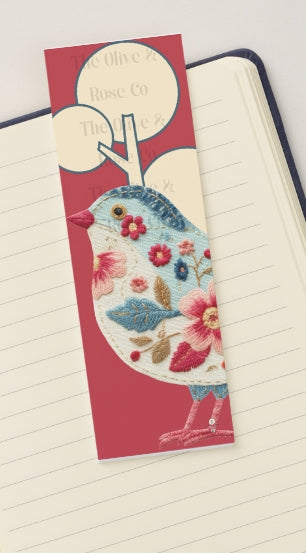 Bookmark: Patchwork Songbird
