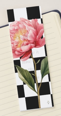 Bookmark: Floral Check