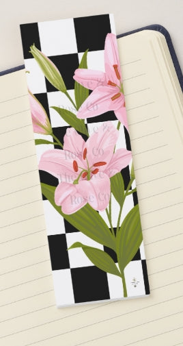 Bookmark: Floral Check