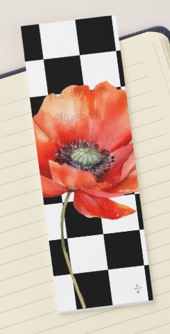 Bookmark: Floral Check