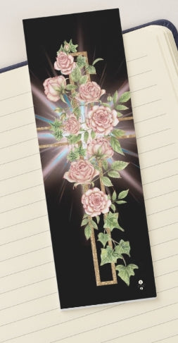 Bookmark: Floral Cross
