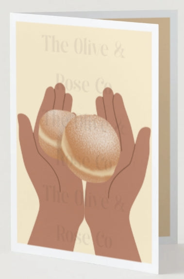 Hands Holding: Bomboloni Donuts