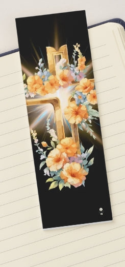 Bookmark: Floral Cross