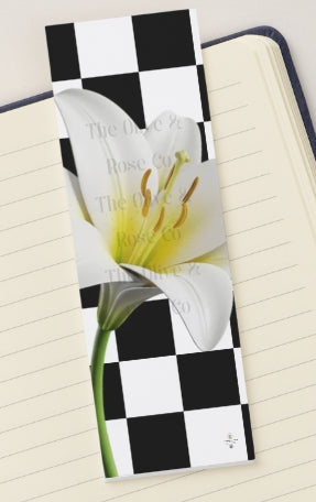 Bookmark: Floral Check