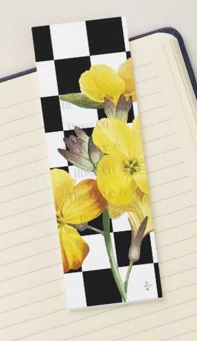 Bookmark: Floral Check