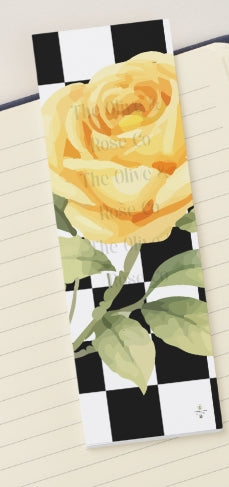 Bookmark: Floral Check